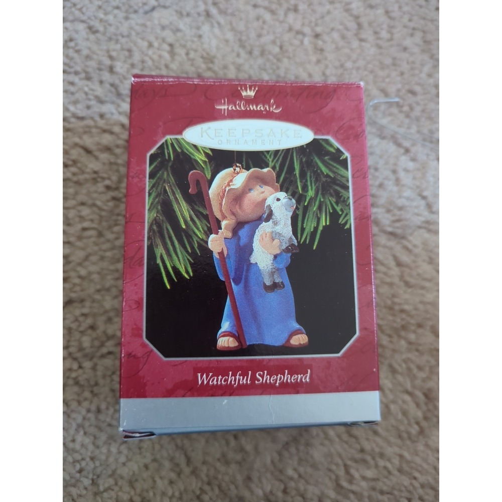 Hallmark Keepsake Ornament 1998 Watchful Shepherd Orig Box‎